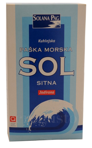 Pager Meersalz fein - Paska morska sol sitna - Solana Pag (1 kg)